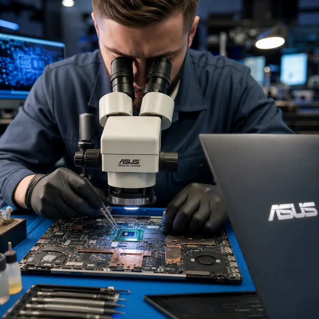 Замена видеокарты ноутбука Asus в Пушкино