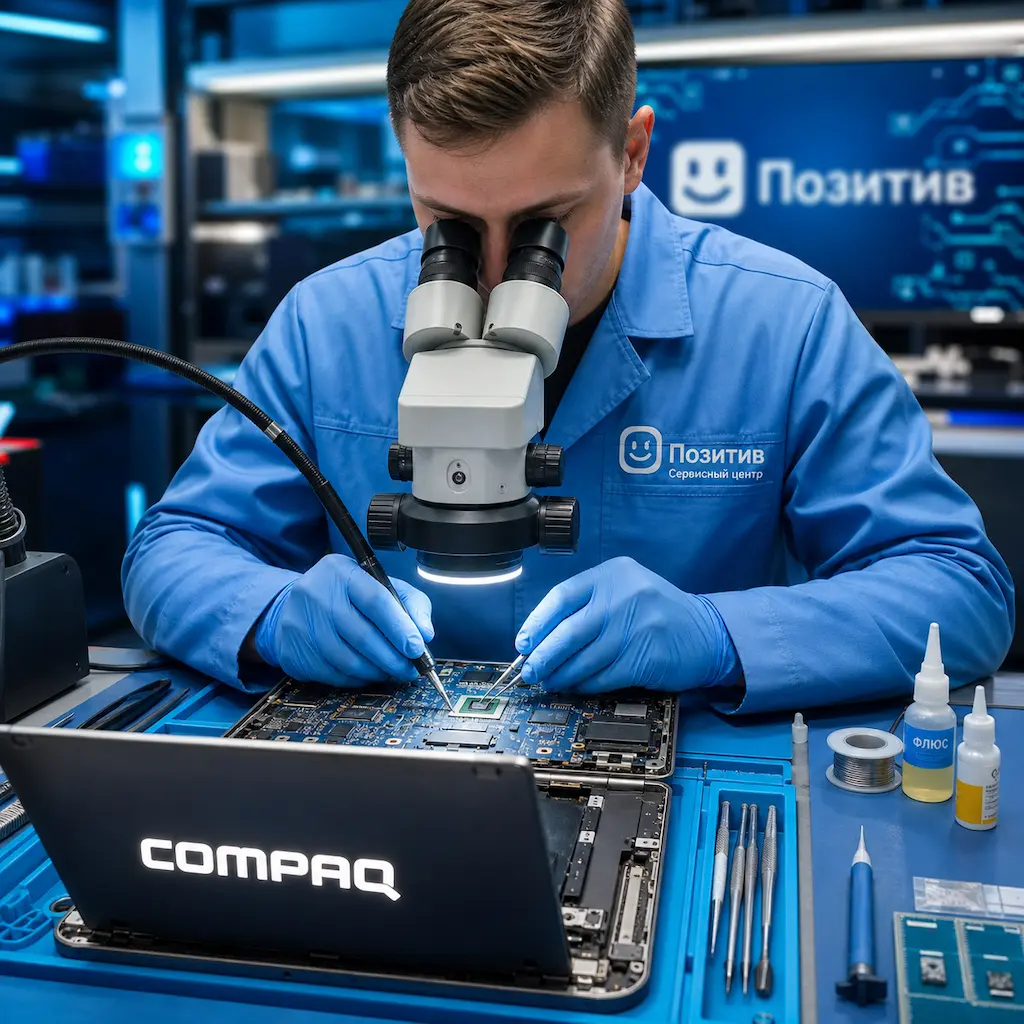 Замена видеокарты ноутбука Compaq в Пушкино