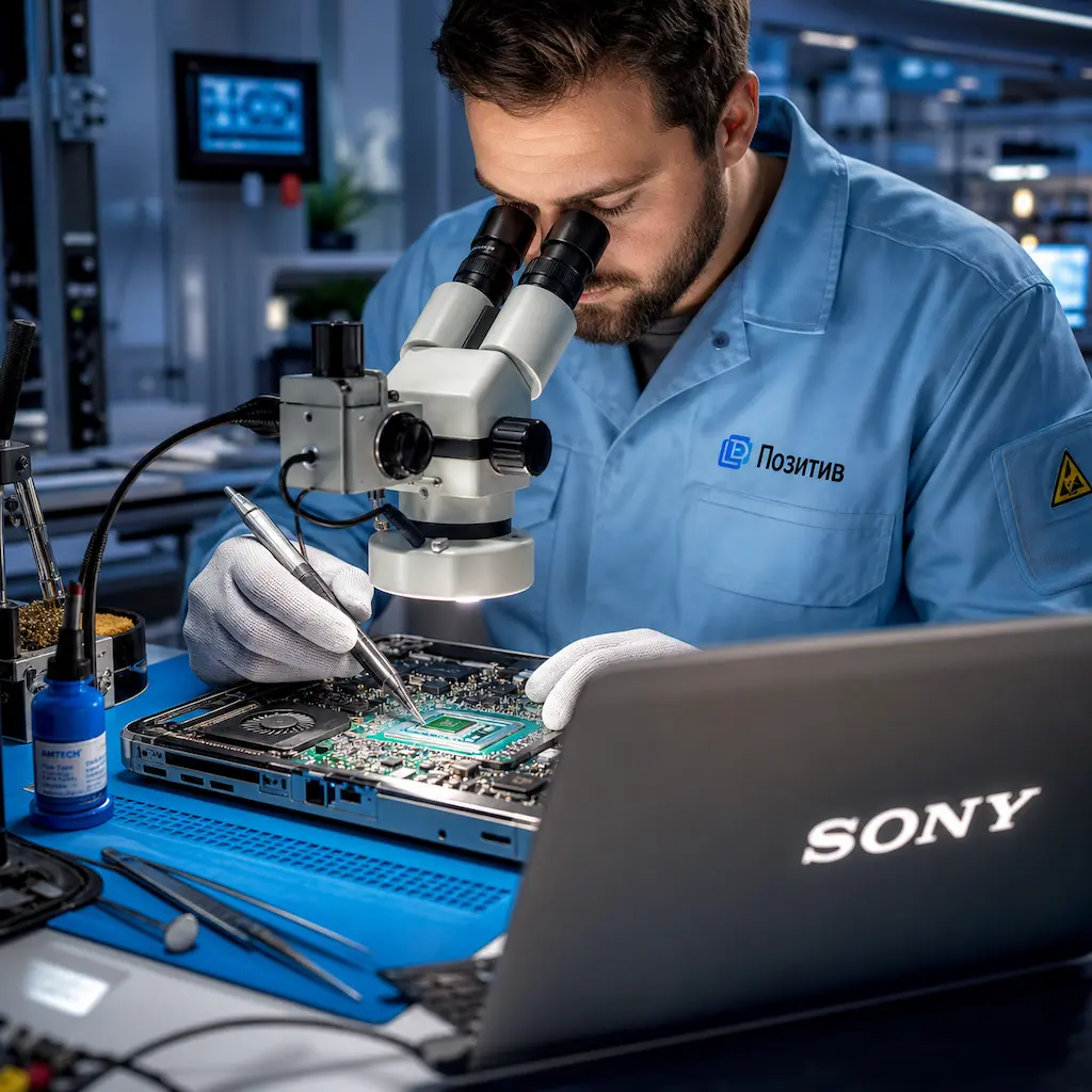 Замена видеокарты ноутбука Sony в Пушкино