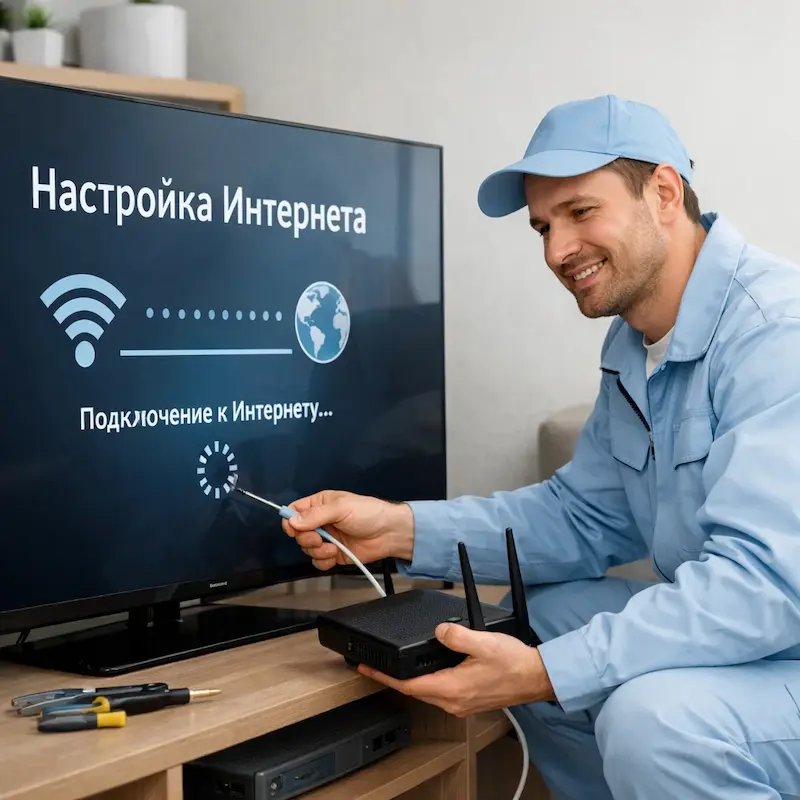Настройка интернета на ТВ в Пушкино