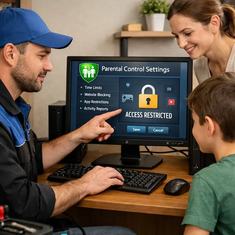 Родительский контроль на компьютере и ноутбуке в Пушкино