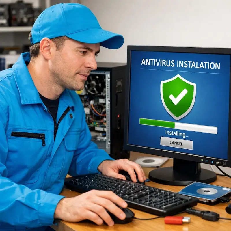 Установка антивируса на ноутбук в Пушкино