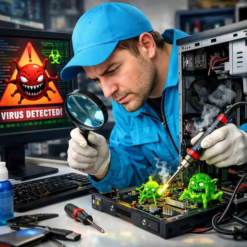 Вылечить компьютерный вирус в Пушкино