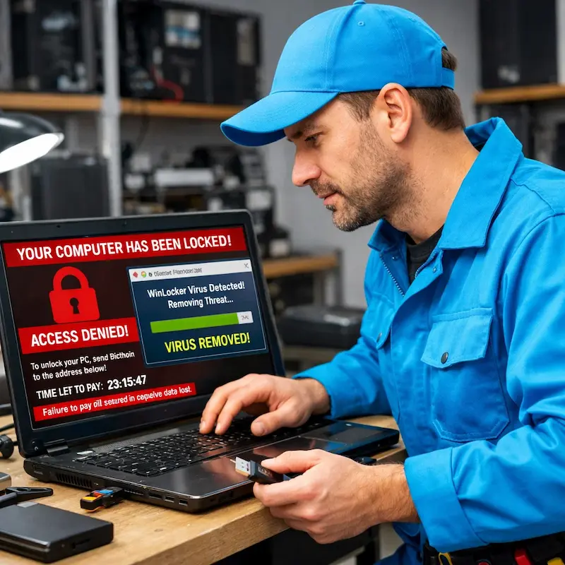 Поможем разблокировать компьютер и ноутбук в Пушкино